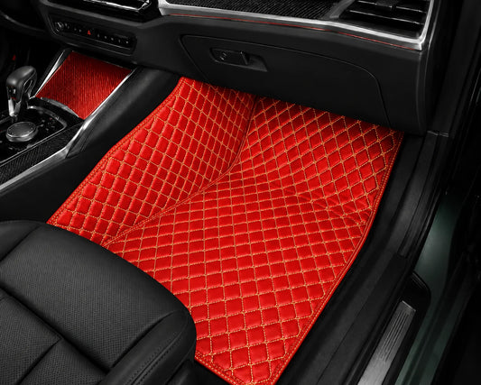 V12 Mats premium diamond custom car mats set | Ferrari Red