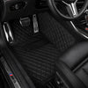 V12 Mats premium diamond custom car mats set | Black and Black Stitching