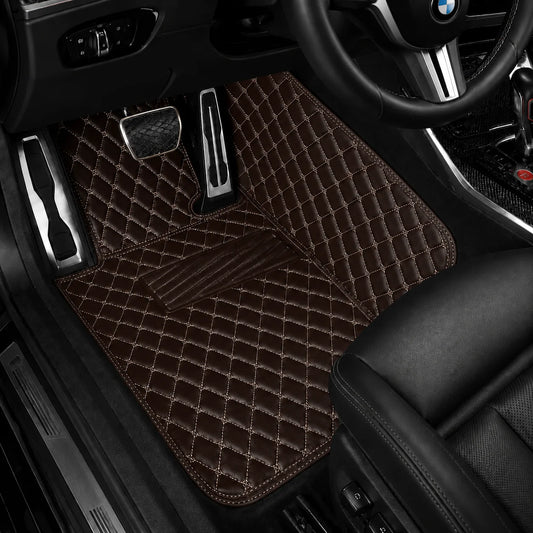 V12 Mats premium diamond custom car mats set | Chocolate Brown