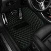 V12 Mats premium diamond custom car mats set | Black and Green Stitching