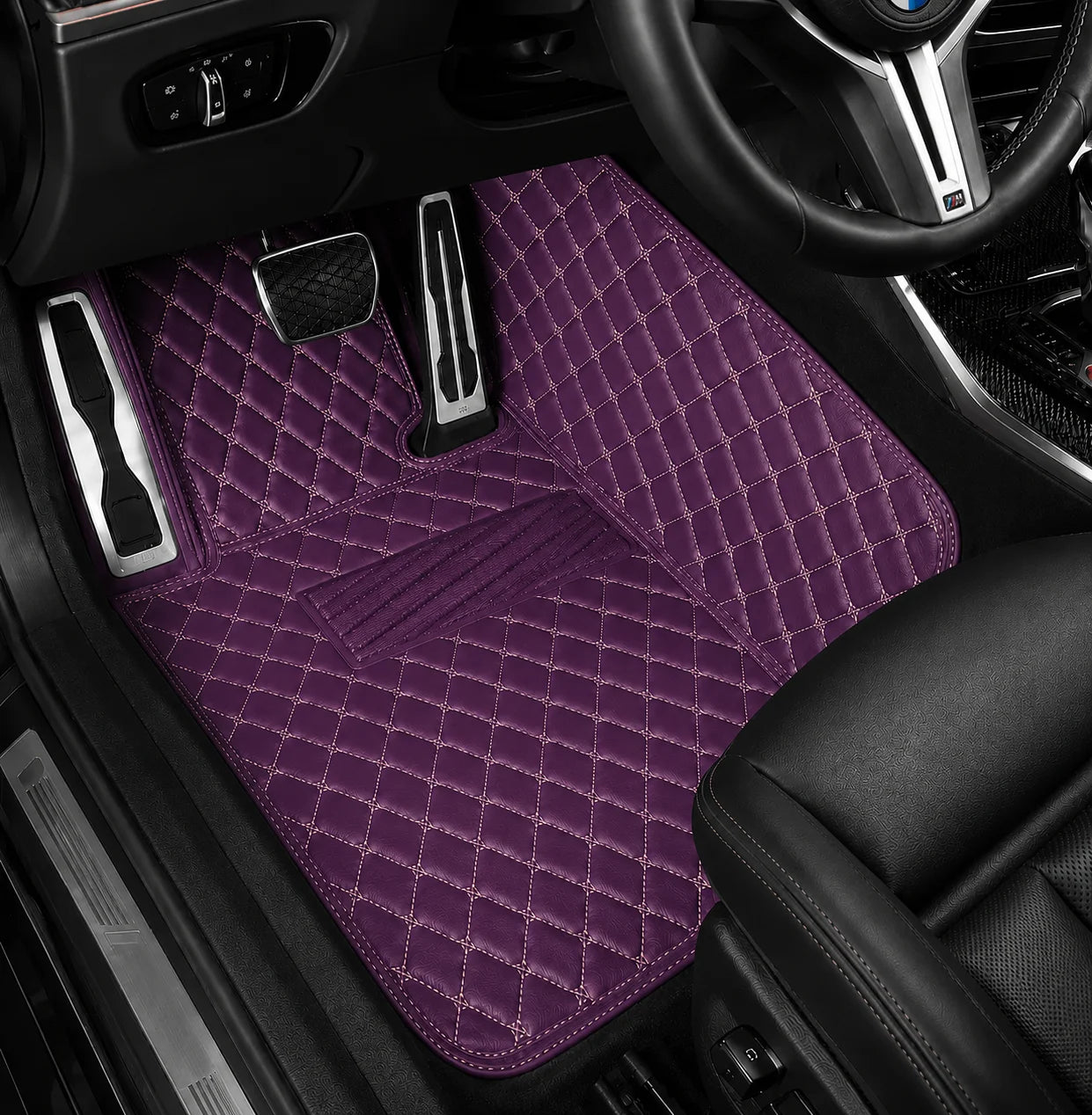 V12 Mats premium diamond custom car mats set | Lavender Purple
