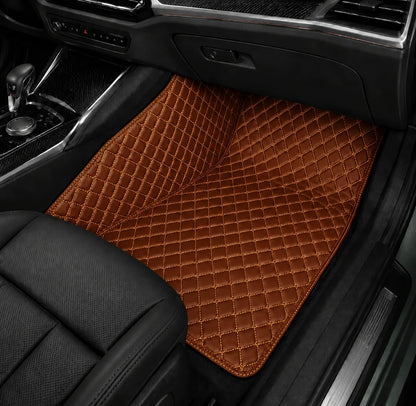 V12 Mats premium diamond custom car mats set | Caramel Brown