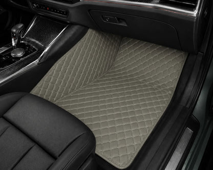 V12 Mats premium diamond custom car mats set | Light Gray