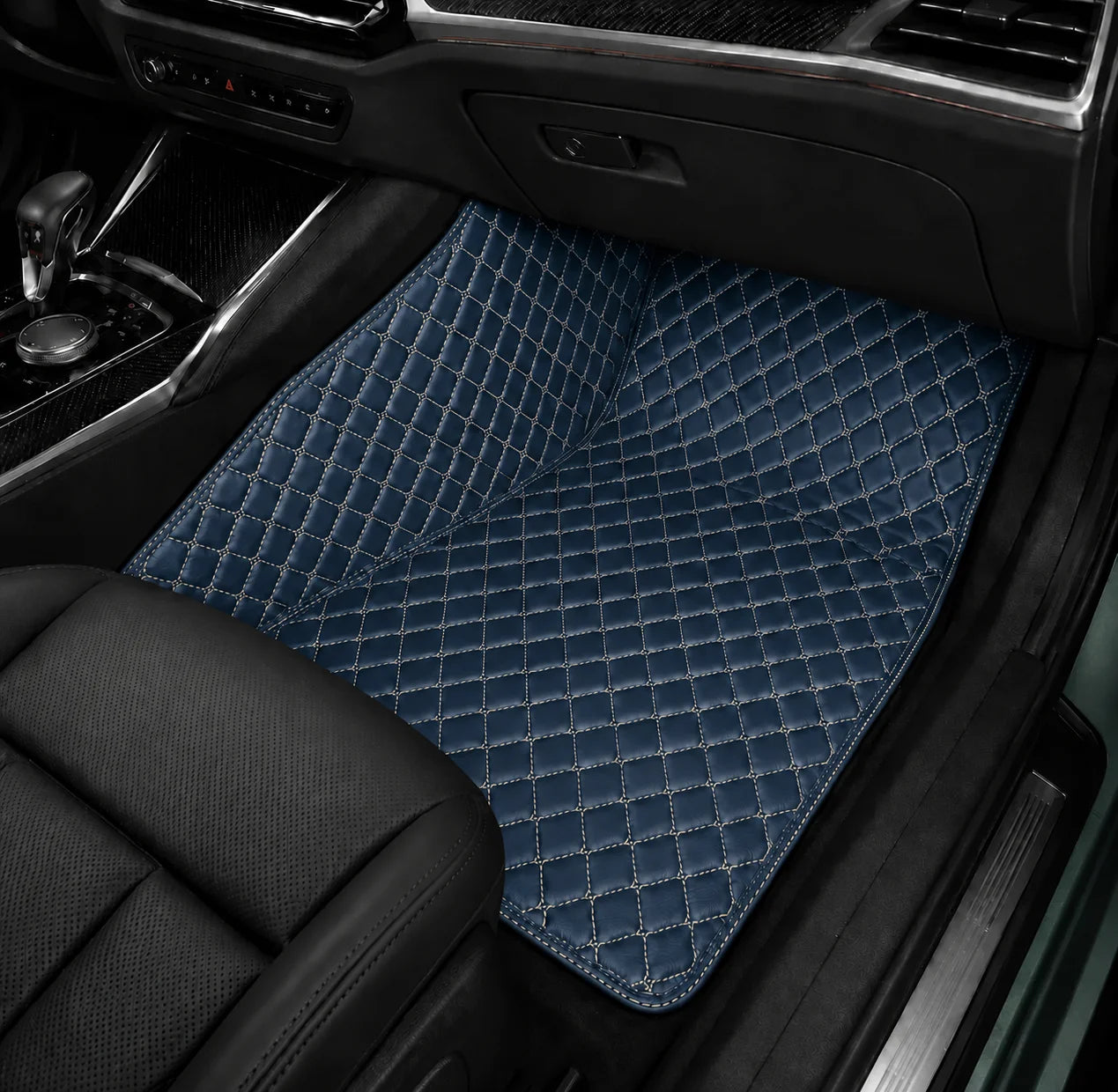 V12 Mats premium diamond custom car mats set | Vintage Blue