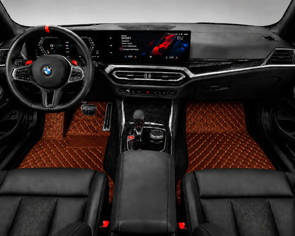 V12 Mats premium diamond custom car mats set | Caramel Brown