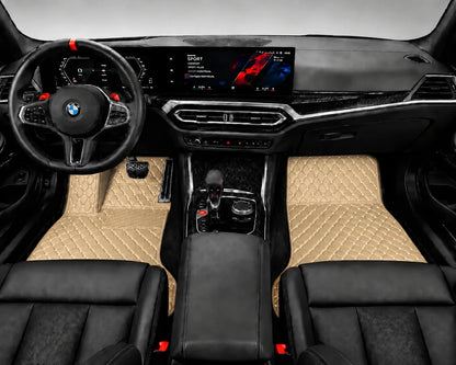V12 Mats premium diamond custom car mats set | Cream Beige