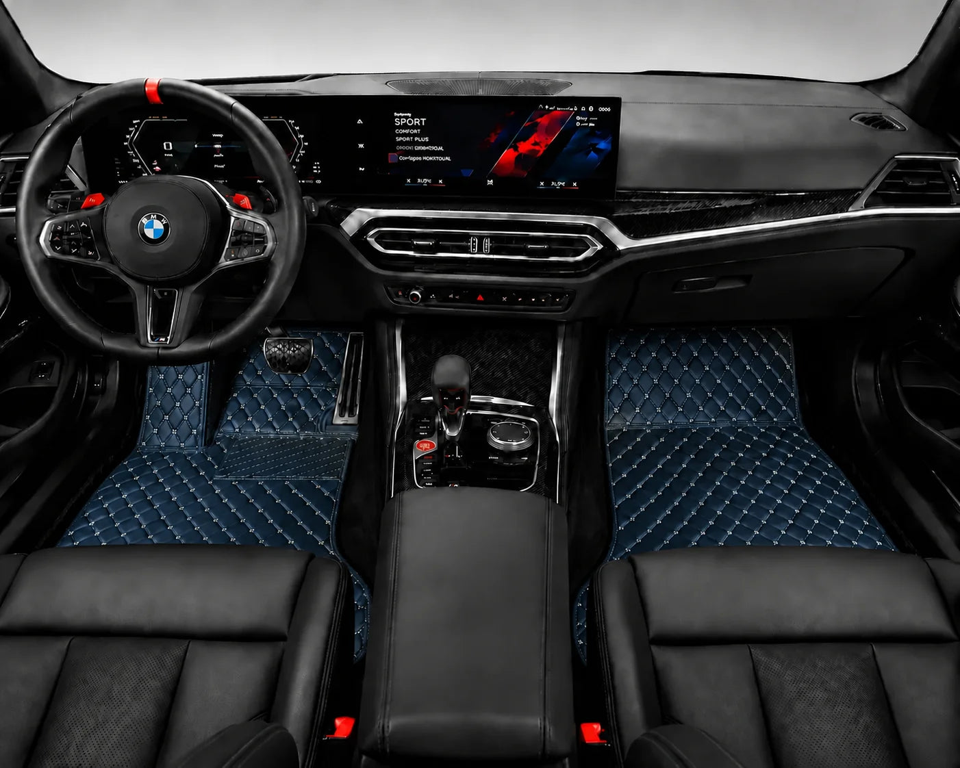 V12 Mats premium diamond custom car mats set | Vintage Blue