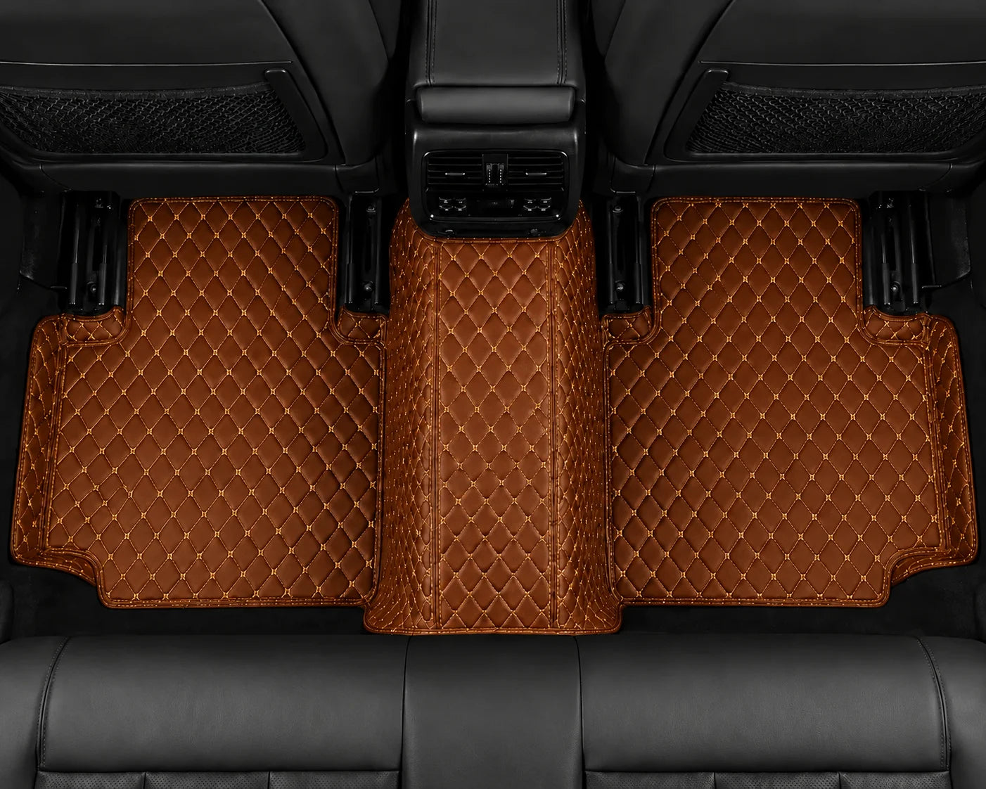 V12 Mats premium diamond custom car mats set | Caramel Brown