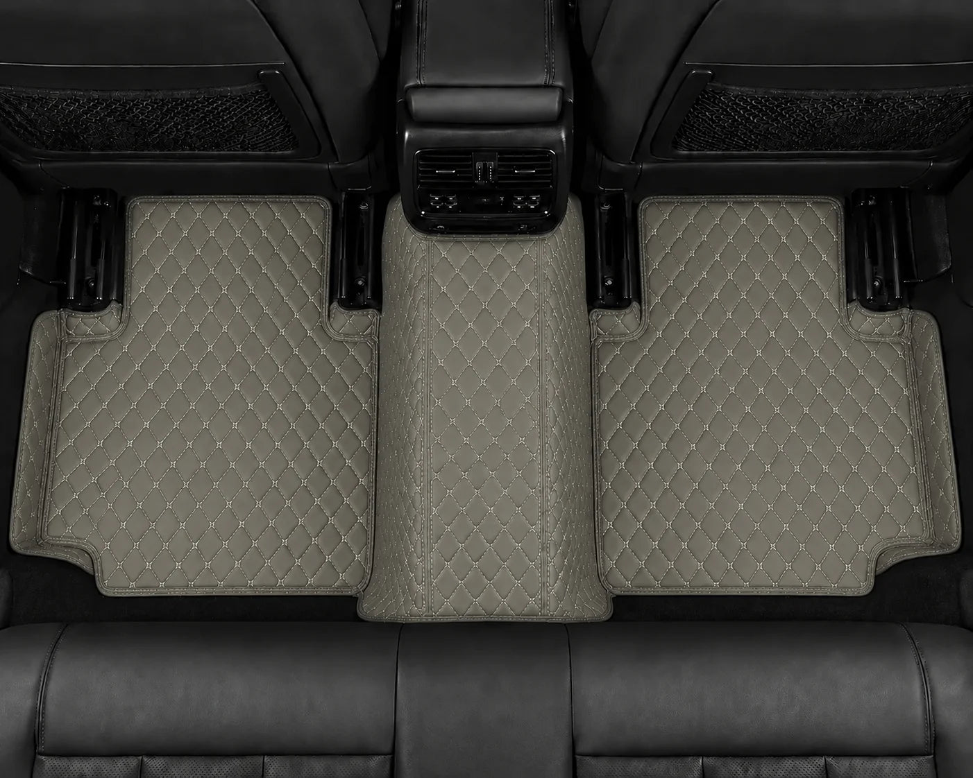 V12 Mats premium diamond custom car mats set | Light Gray