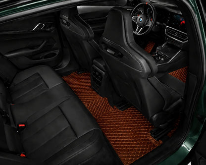 V12 Mats premium diamond custom car mats set | Caramel Brown