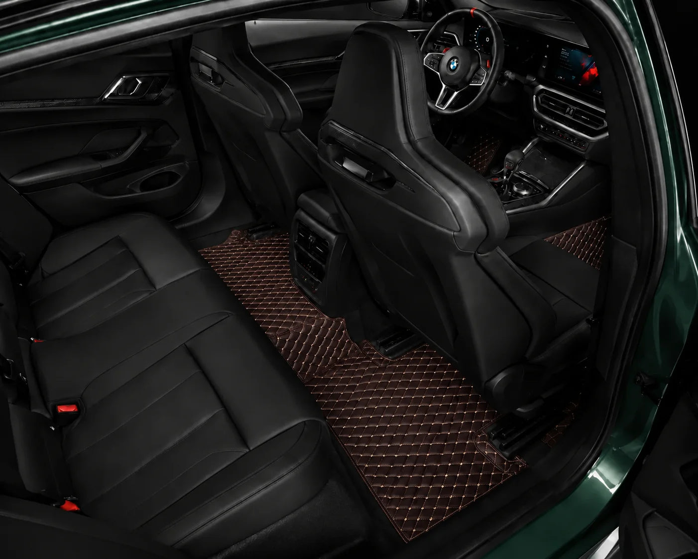 V12 Mats premium diamond custom car mats set | Chocolate Brown