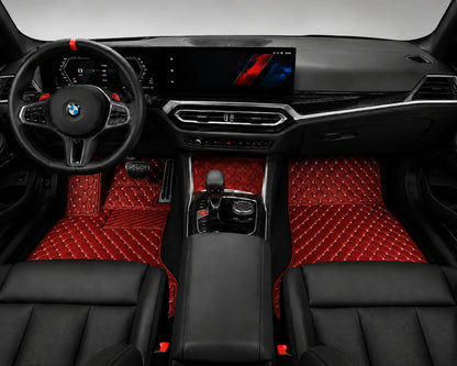 V12 Mats premium diamond custom car mats set | Cherry Red