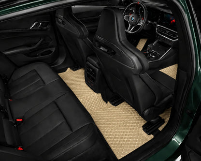 V12 Mats premium diamond custom car mats set | Cream Beige