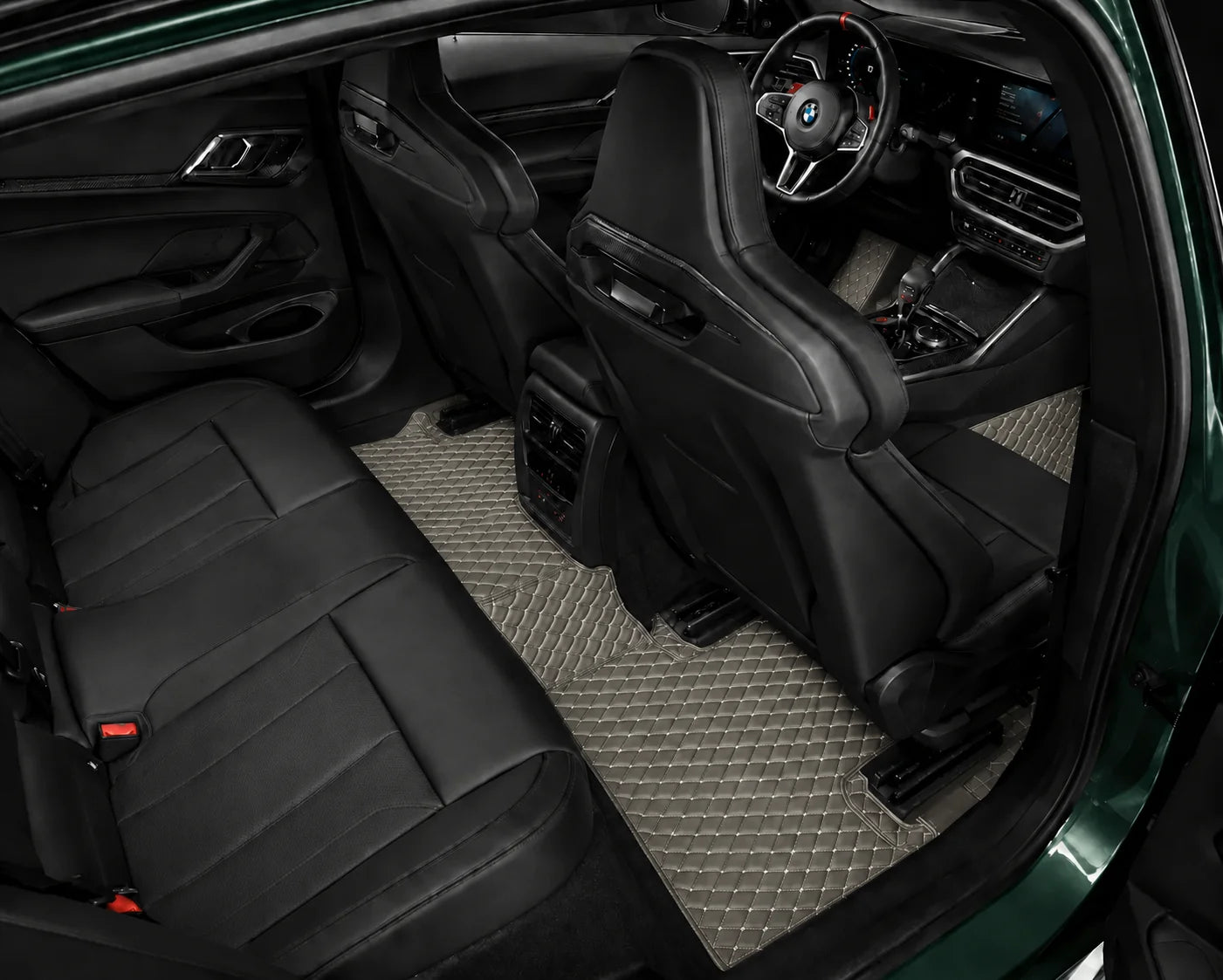 V12 Mats premium diamond custom car mats set | Light Gray