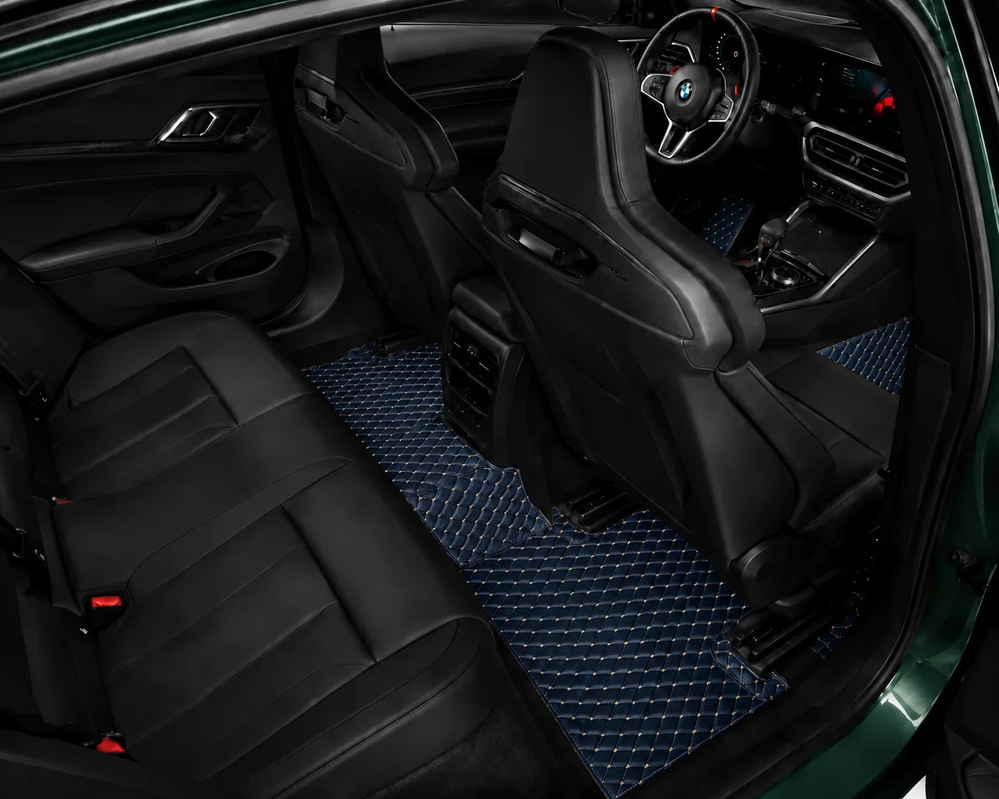 V12 Mats premium diamond custom car mats set | Vintage Blue