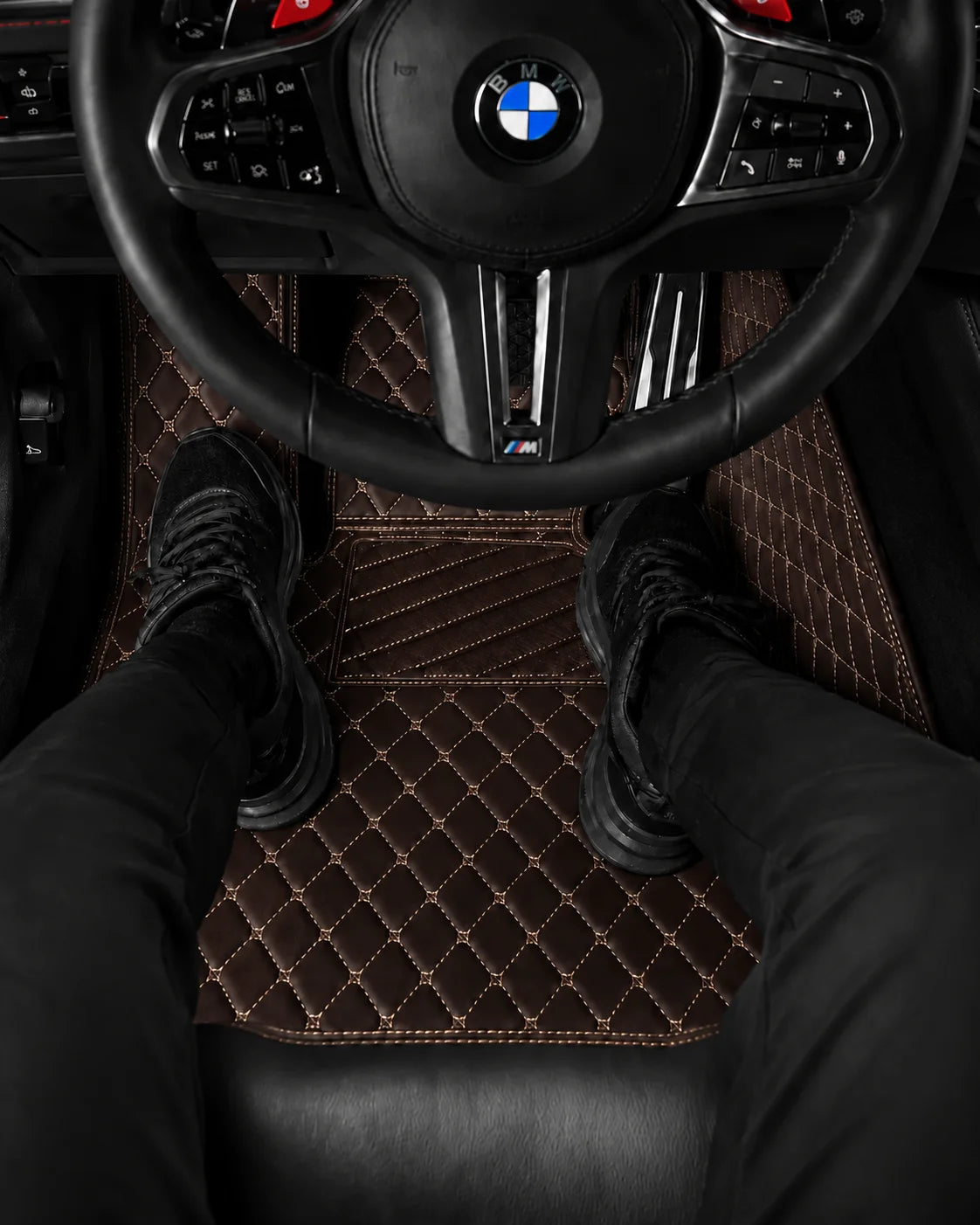 V12 Mats premium diamond custom car mats set | Chocolate Brown