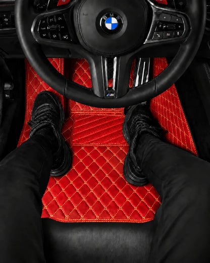 V12 Mats premium diamond custom car mats set | Ferrari Red