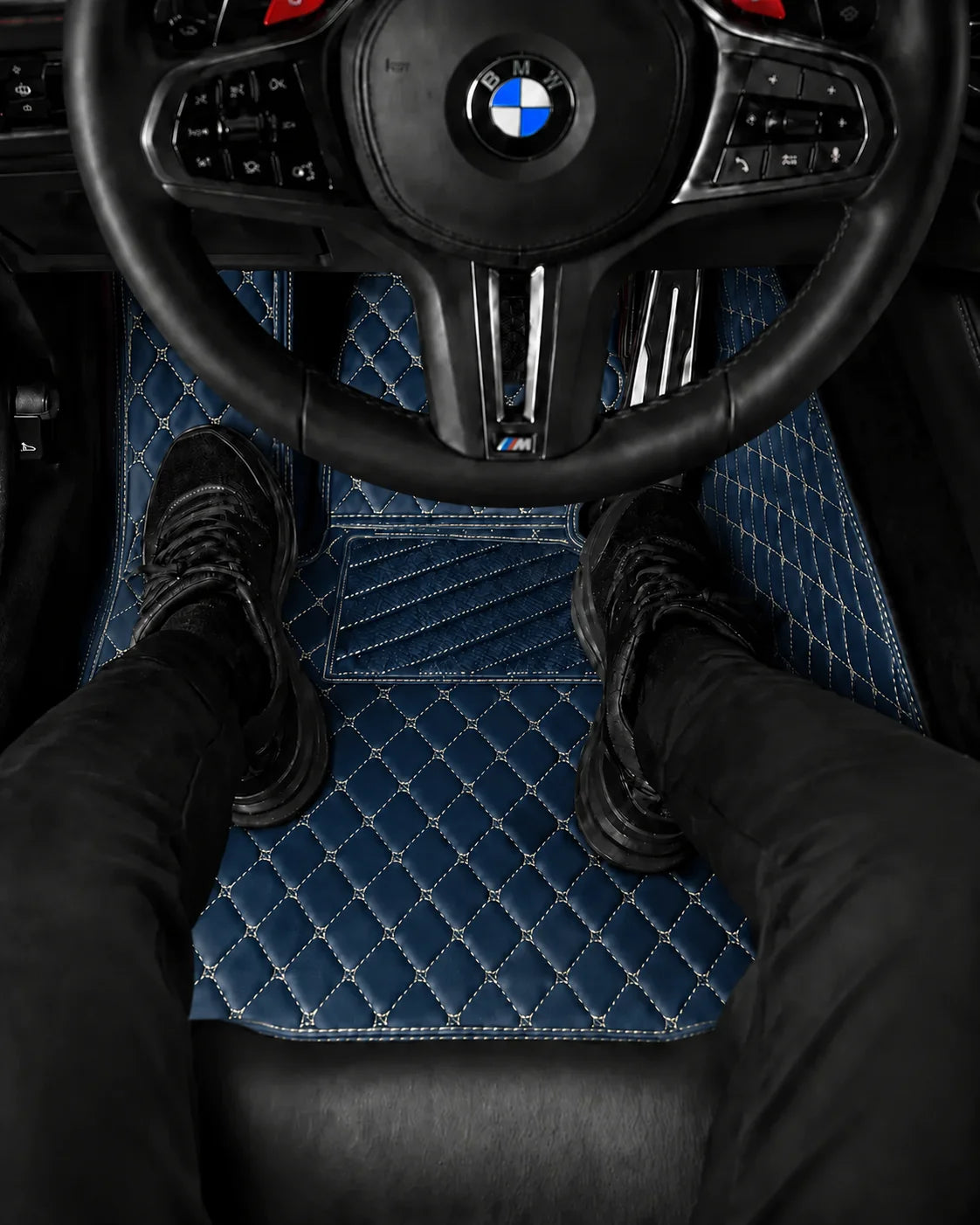 V12 Mats premium diamond custom car mats set | Vintage Blue